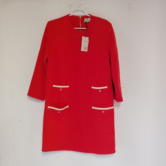 Tuckernuck Francoise Ponte Knit Mini Dress Red XL - Picture 2 of 10